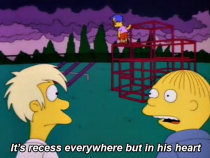 the simpsons dark clouds storm playground Milhouse weather ralph ...