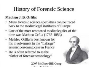 FORENSIC SCIENCE Toxicology