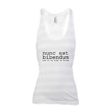 Now It Is Time To Drink-Latin Racerback Tank Top for