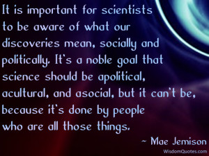 Mae Jemison Quote - © Jone Johnson Lewis, adapted from an image ...