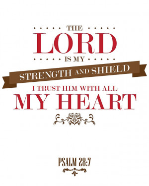 ImageNugget › Portfolio › The Lord Is My Strength Christian Quote