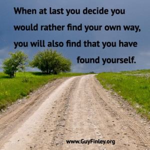 Find your own way www.guyfinley.org