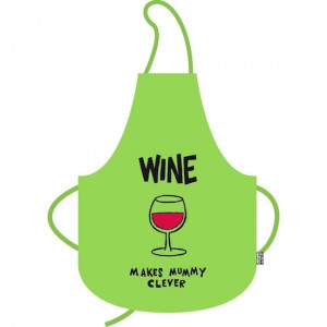 Home :: Funny Aprons :: Wine Makes Mummy Clever Funny Cooking Apron
