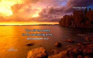 You will find safety in My everlasting arms.