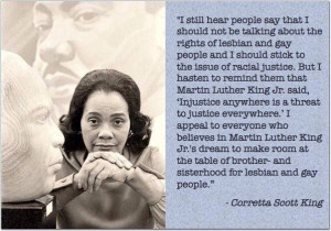 Coreta Scott King on LGBT