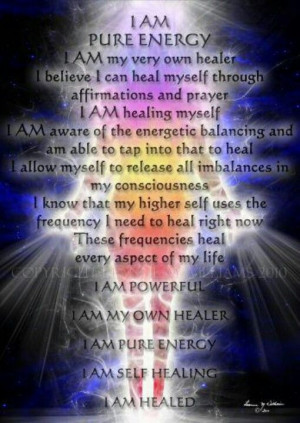 am self healing i am healed puree energy inspiration quotes reiki ...