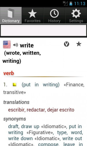 English Spanish Dictionary - screenshot