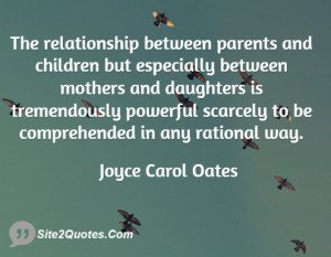 The relationship between parents and children but especially between ...