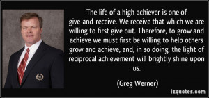 ... willing to help others grow and achieve, and, in so doing, the light