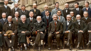 Marie Curie, Albert Einstein, Wolfgang Pauli, Werner Heisenberg and ...