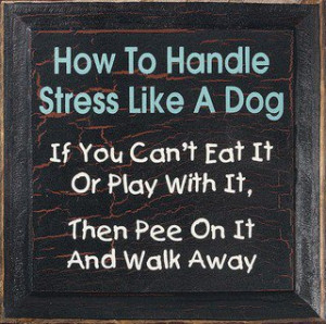 handle stress like a dog, quotes about handling stress, quotes about ...