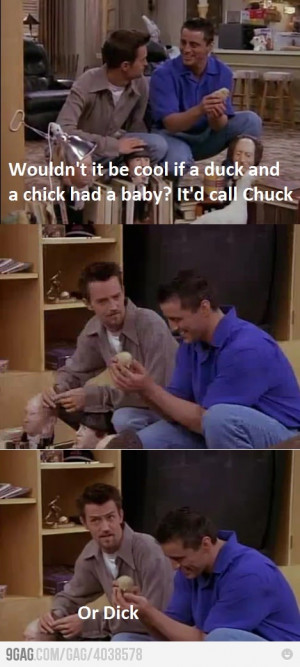 Chandler and Joey / Chick & Duck