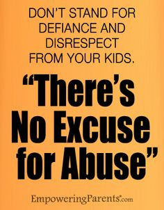 Don't stand for defiance and disrespect from your kids. 