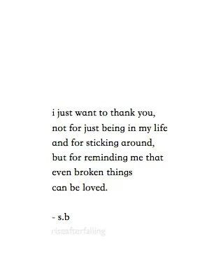 just want to thank you