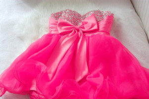 beautiful, dress, hot pink, love, pink, prom