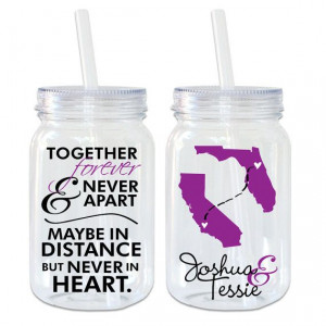 Together Forever Enagement Quote -Mason Jar Acrylic Personalized Cup ...