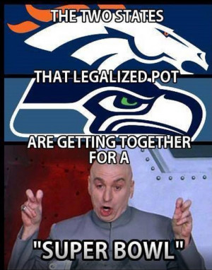 on top, Seahawks logo in the middle, and Dr. Evil doing air quotes ...