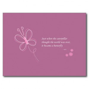 The Butterfly Quote Postcard - Purple