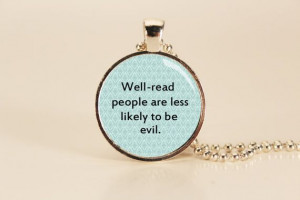 Lemony Snicket Quote Charm Necklace