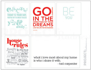 QUOTES project life modern scrapbooking journaling cards set 2 PDF PNG