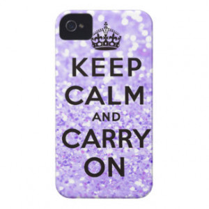 Keep calm Cute girly Purple glitters photo print iPhone 4 Cases