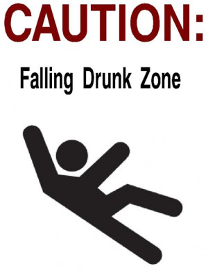 Drunk falling