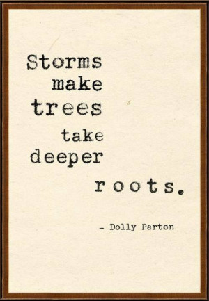 Storms make trees take deeper roots #strength #power