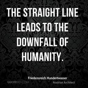 The straight line leads to the downfall of humanity.