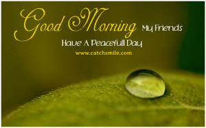 Good Morning My Friends – Have A Peaceful Day