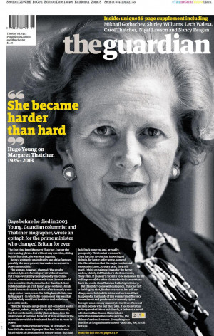 Liberal broadsheet The Independent went with a simple black and white ...