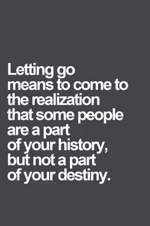 Letting go means