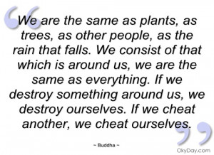 we are the same as plants buddha