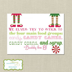 Printable Holiday Card Elf Movie Quote Print at by designedbyme, $15 ...