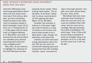 Watchtower 2013 January 1 page 8 Have Jehovah's Witnesses given ...