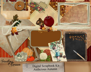 Audacious Autumn Digital Scrap Kit