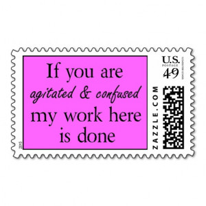 Funny office quotes joke humor postage stamps