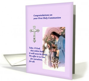 Catholic First Communion Girl card (589491)