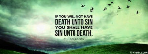 Charles Spurgeon - Death Unto Sin. - Facebook Cover Photo