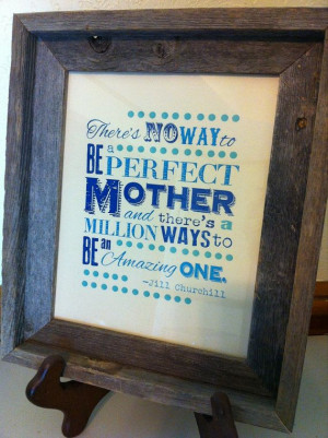 Perfect Mother Quote Sign by MandyPDesign on Etsy, $12.00