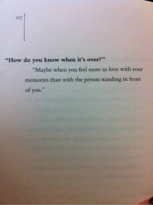 How do you know when it’s over?