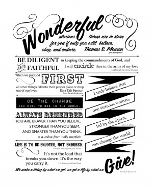 ... young women glancing over at the poster and remembering the women who