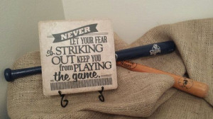 Vinyl Decal Quote Tile Never Let Your Fear by CraftyWitchesDecor, $11 ...