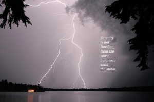 Lightning At The Lake - Inspirational Quote Photograph