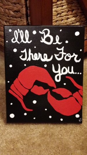 FRIENDS TV Show Hand-Painted 8 X 10 Canvas - Red Lobster Claws with ...