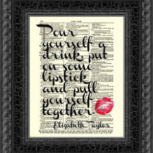 ... Elizabeth Taylor Quote, Print on Antique Dictionary Page, Wall Decors