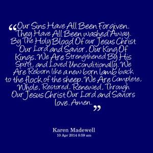 away by the holy blood of our jesus christ our lord and savior, our ...