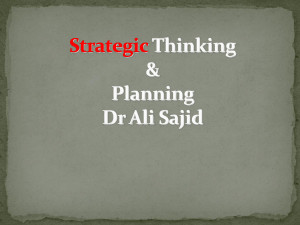 Strategic Management Process Plan