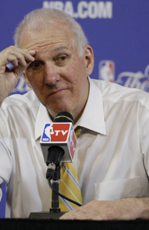 Finals, Gregg Popovich is at his cynical best. Check out some quotes ...