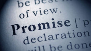 ... that when keeping promises, you should deliver the bare minimum