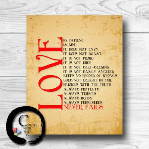 1st Corinthians 13 Love is Patient by CreateMoreSleepLess on Etsy, $3 ...